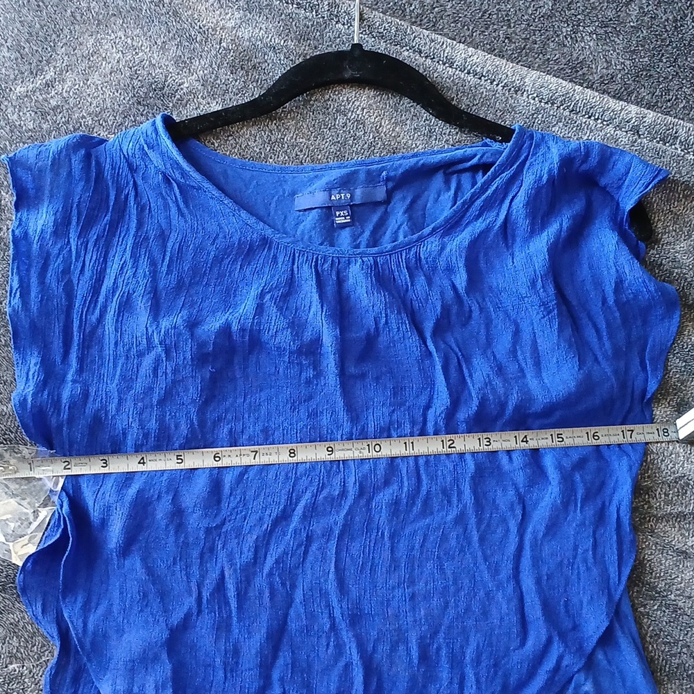Blue Ruffled Women's Top - Picture 8 of 8